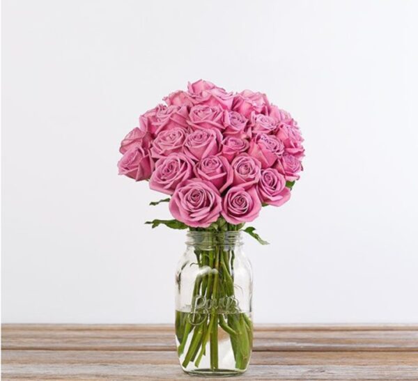 Roses - Lavendaria de Cali With Mason Vase